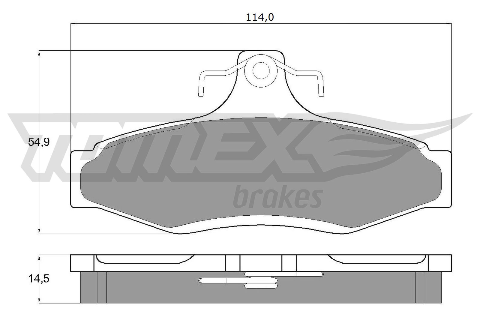 Sada brzdových platničiek kotúčovej brzdy TOMEX Brakes